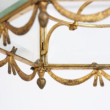 A fine Swedish rococo gilt-brass four-light lantern, Stockholm, later part of the 18th century.