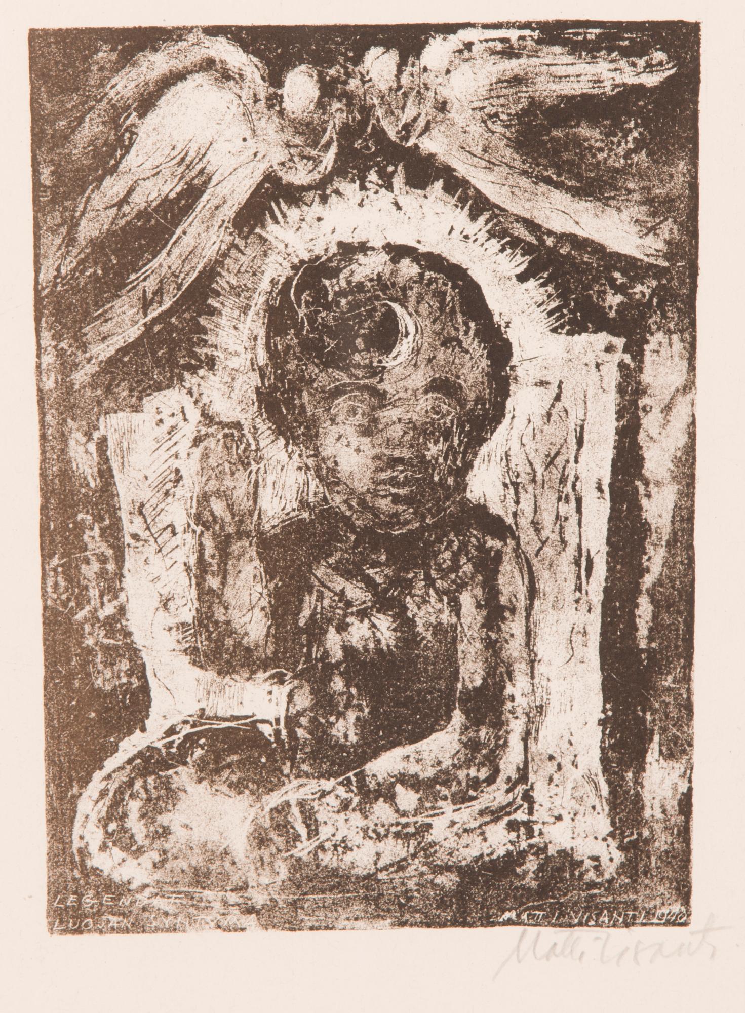 MATTI VISANTI, litografier, 3 st, signerade och i plåten daterade 1940.