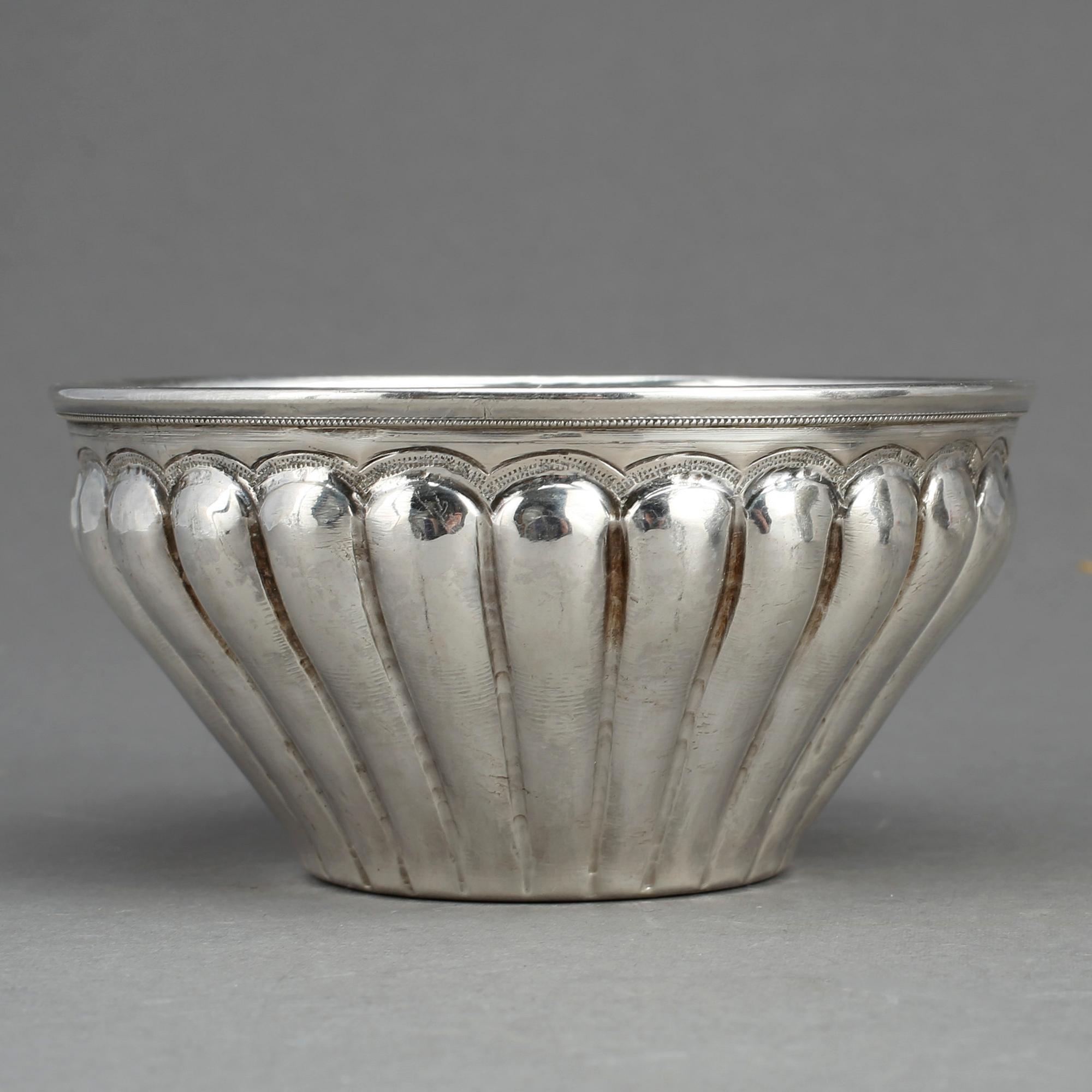 SKÖLJKOPPAR, 10 st, silver, Turkiet, 1900-talets första hälft. Tot vikt 1451 gram.