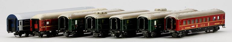 PARTI VAGNAR, 7 st, Märklin, 1900-talets andra hälft.