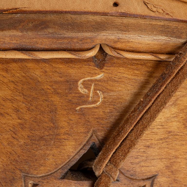 Thore Sunna, drum, Goavddis, signed with hammer and pointer.