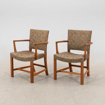 Kaare Klint, a pair of "Red chair" armchairs from Rud Rasmussen Denmark.