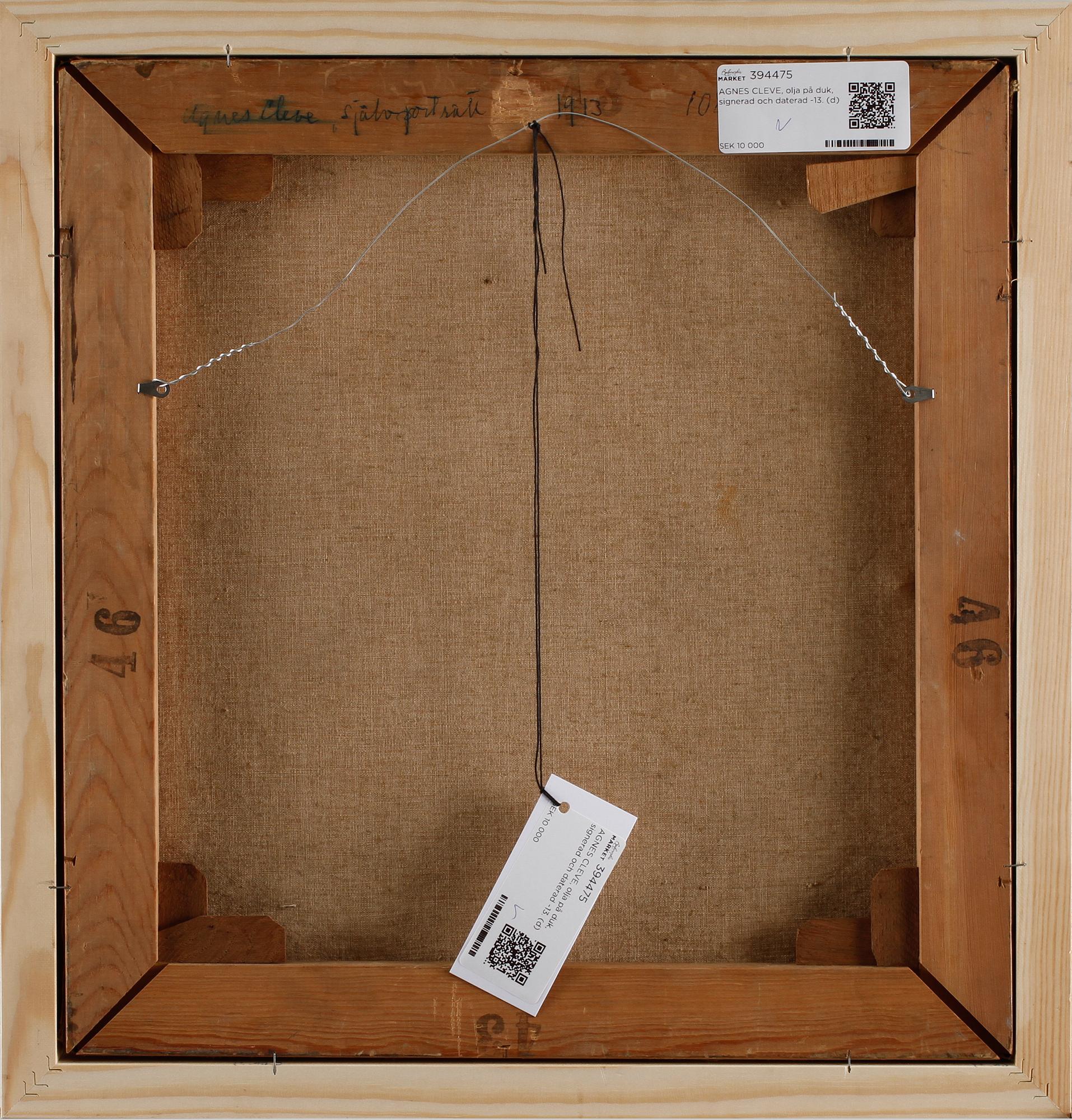 AGNES CLEVE, olja på duk, sign och dat -13.