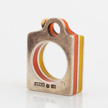 Ring, Bengt Bellander, silver och plast.
