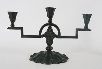 LJUSSTAKAR, ett par, art deco.