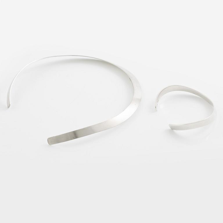 Halssmycke och armring, sterlingsilver.