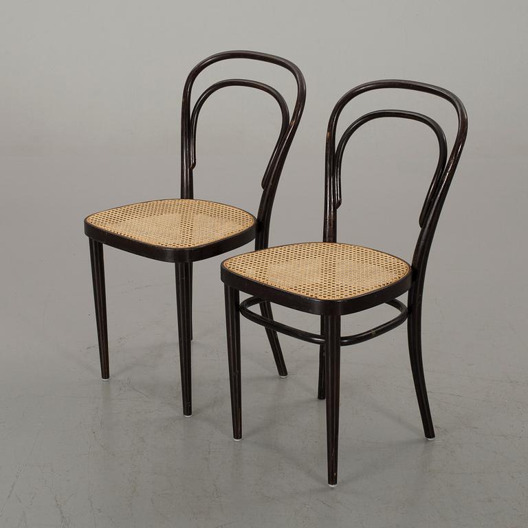 TWO THONET CHAIRS SECOND HALF OF 20TH CENTURY.