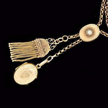 HALSSMYCKE, 18k guld, 1878.