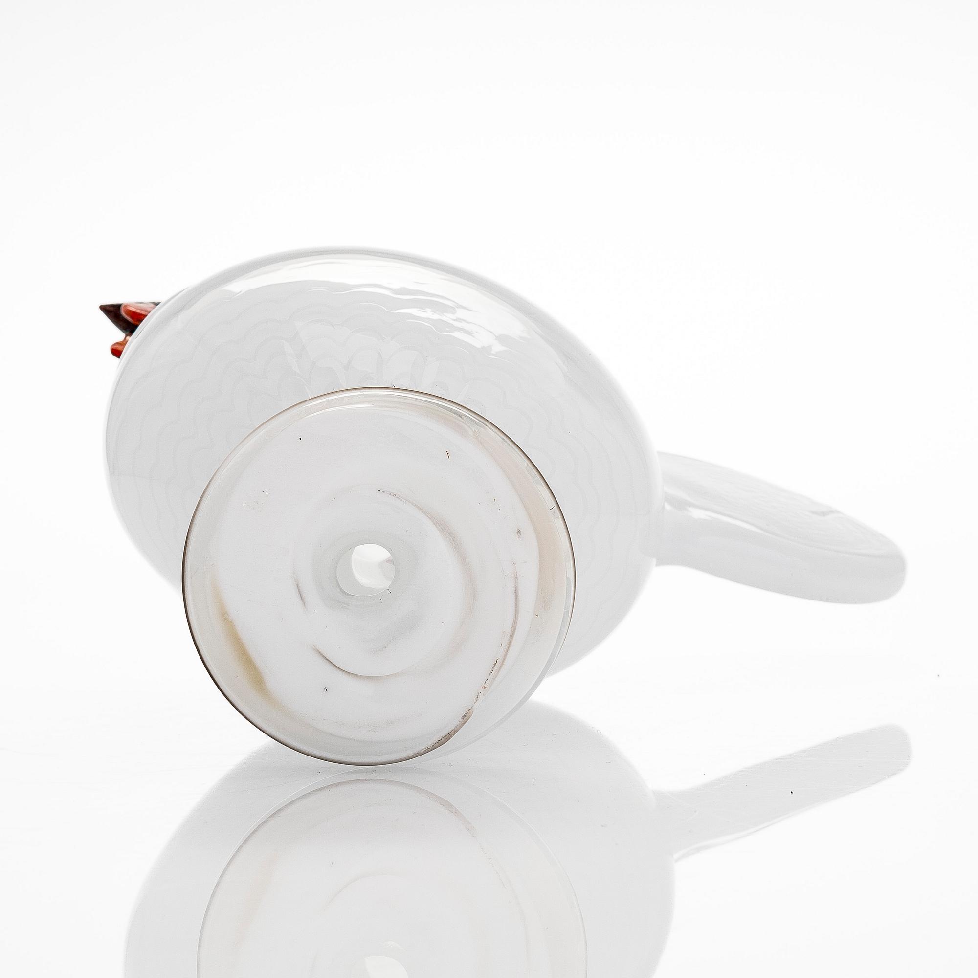 Oiva Toikka, a 'Kieku' glass bird, signed O.Toikka Nuutajärvi.