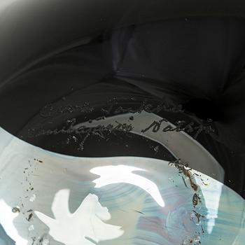 Oiva Toikka, a glass bird, 'Crow', signed Oiva Toikka Nuutajärvi Notsjö.