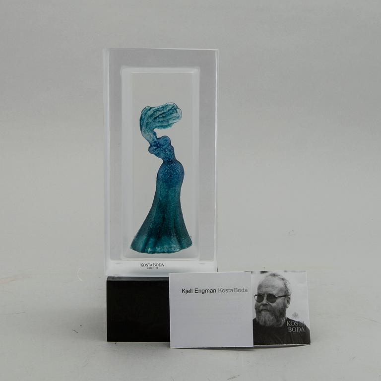 KJELL ENGMAN, skulptur, "Snapshot" glas Kosta Boda.