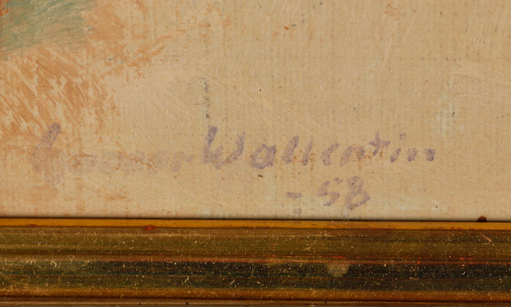 GUNNAR WALLENTIN, olja på duk, signerad och daterad -58.