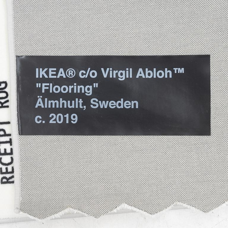 Virgil Abloh, a carpet,  'kvitto' ('Receipt'), IKEA x Virgil Abloh, the 'MARKERAD' collection, c 200 x 90 cm.