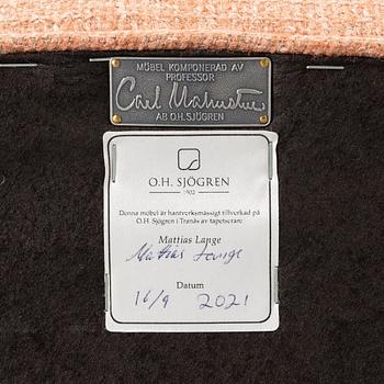 Carl Malmsten, Fåtölj, ”Häggbom”, O.H.Sjögren, Tranås 2021.