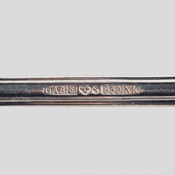 Cutlery service, 63 pieces, silver model Olga, GAB and CG Hallberg, 1960s-70s.