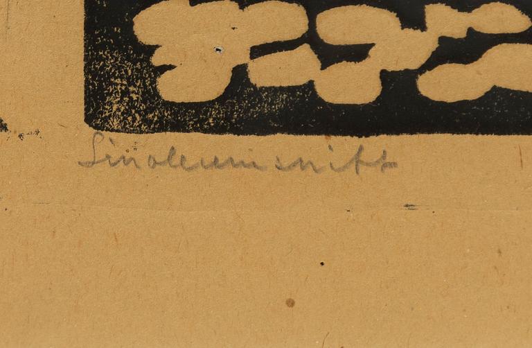 Wilhelm Kåge, Four linoleum cuts.