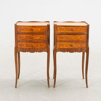 Sängbord ett par Louis XV-stil 1900-tal.