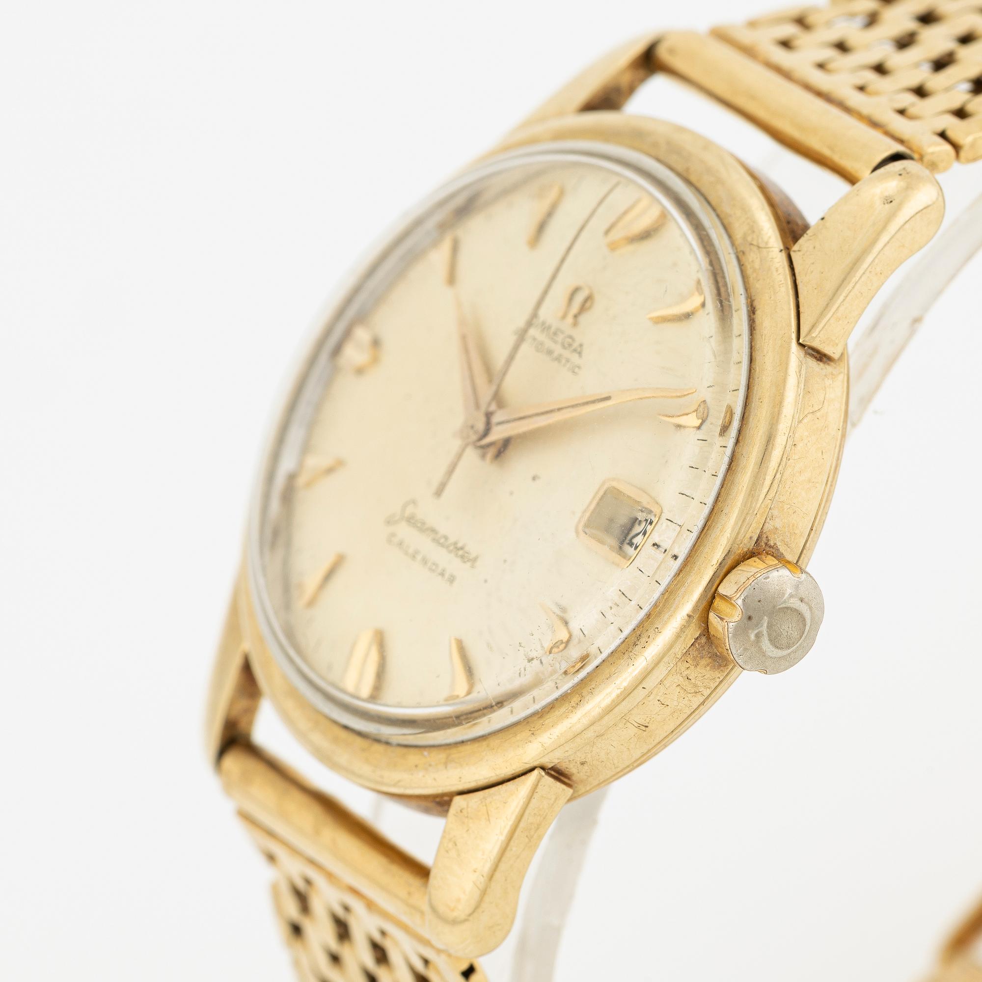 Omega, Seamaster, Calendar, armbandsur, 34 mm.