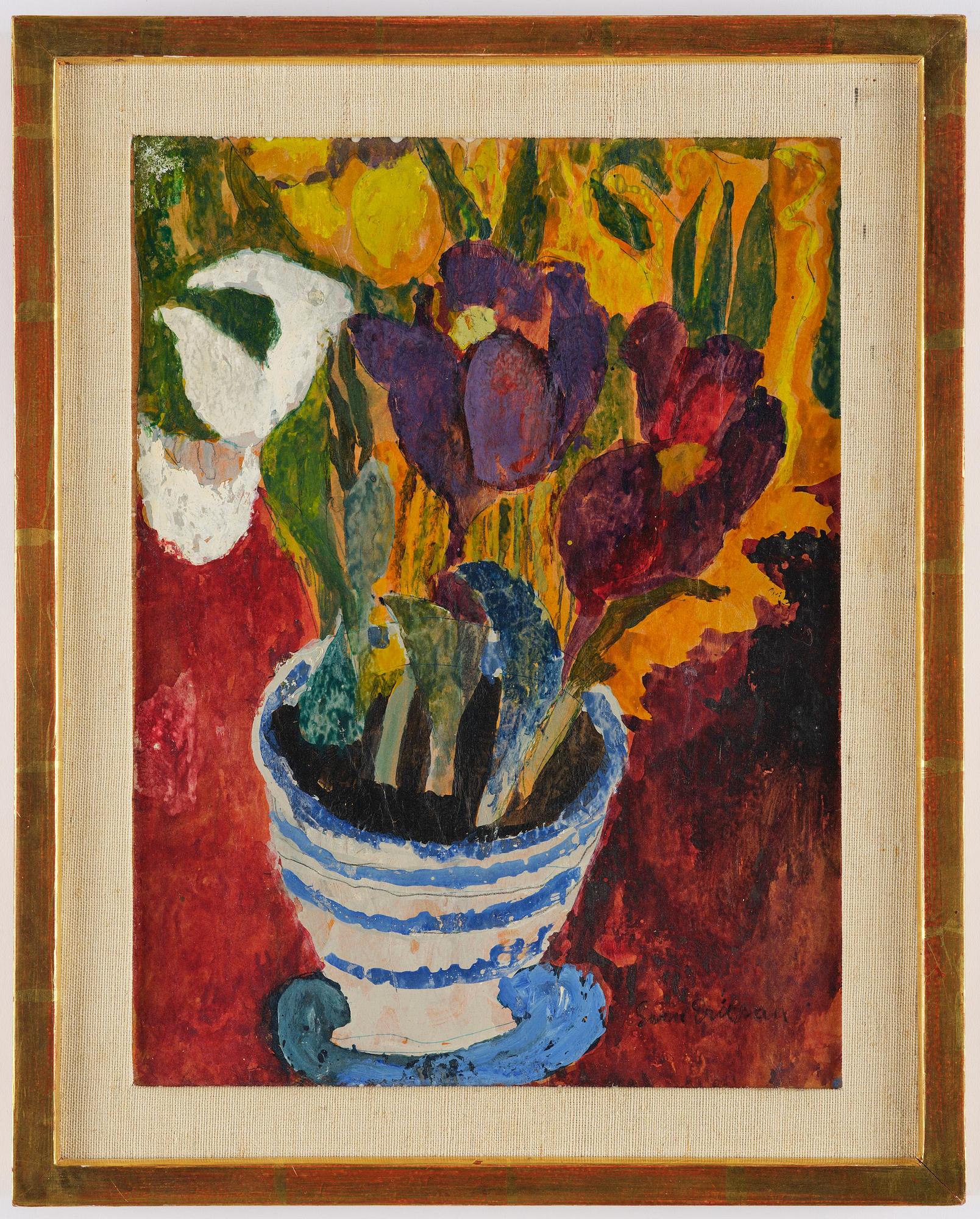 Sven X:et Erixson, Stilleben med krokusar.