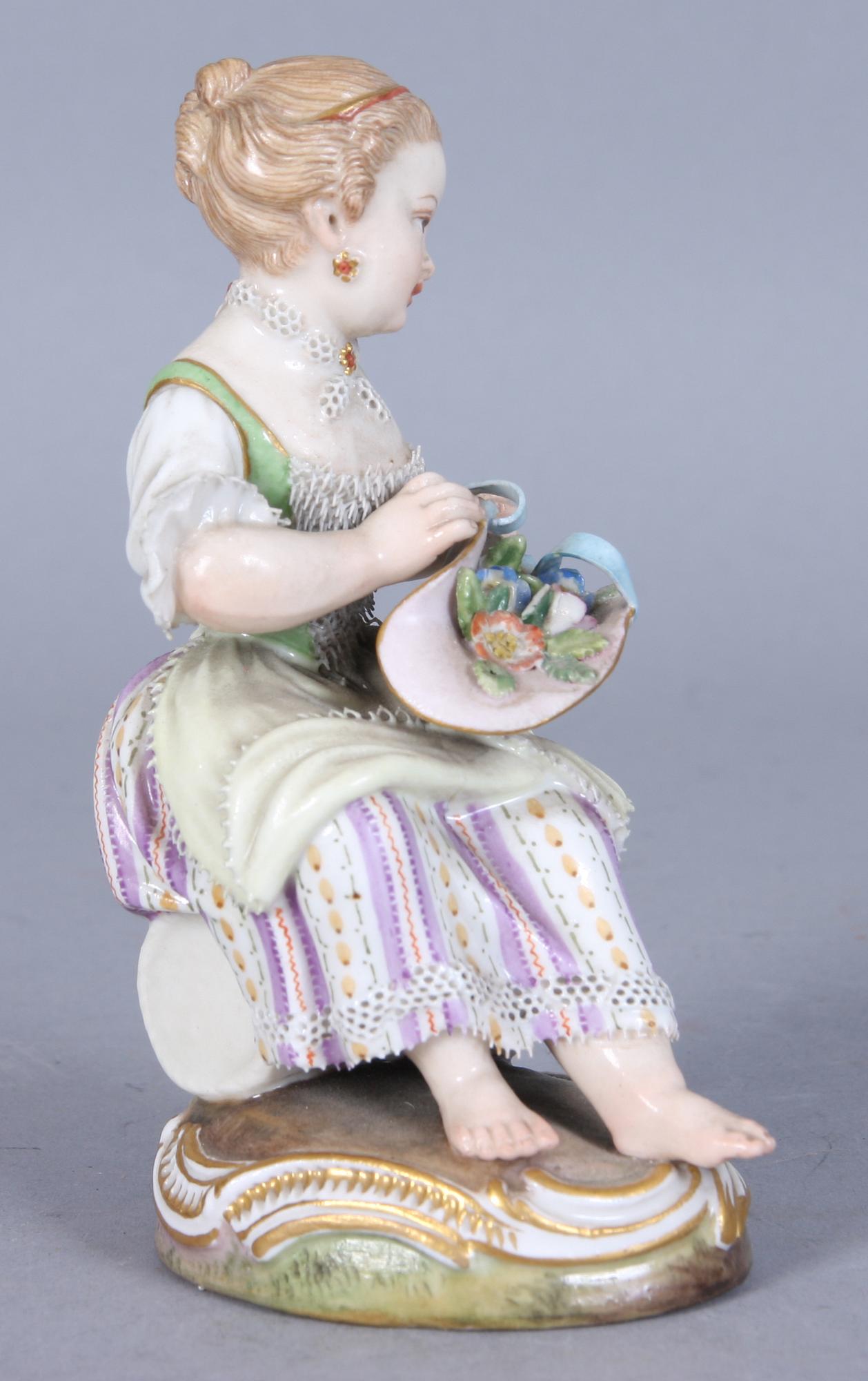 FIGURIN, porslin, Meissen.