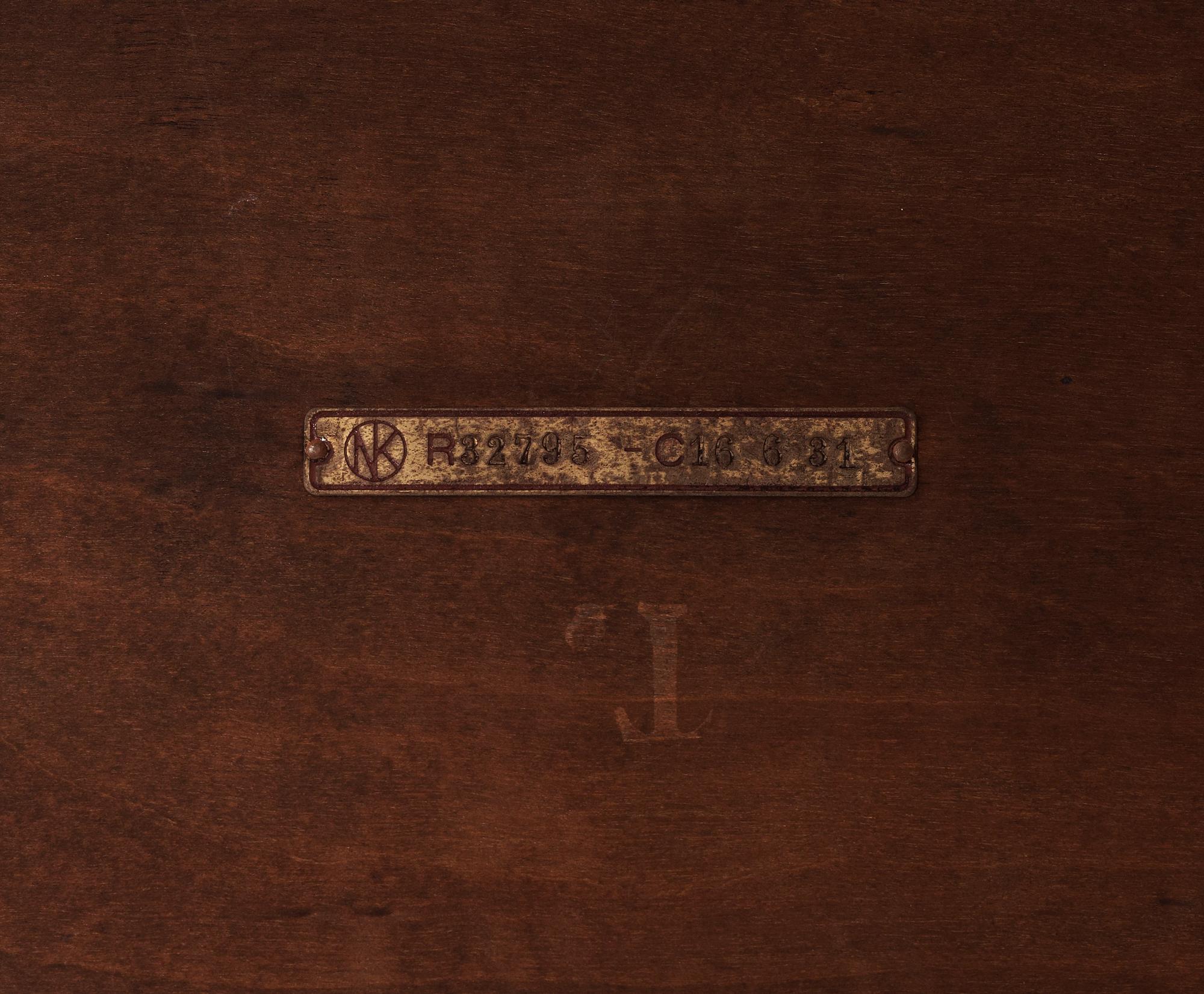 An Axel Einar Hjorth Swedish Grace 'Library' table, Nordiska Kompaniet Sweden 1931.