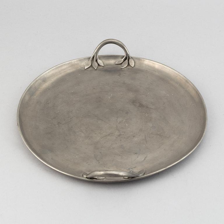 A pewter tray, Firma Svenskt Tenn, Stockholm, 1942.