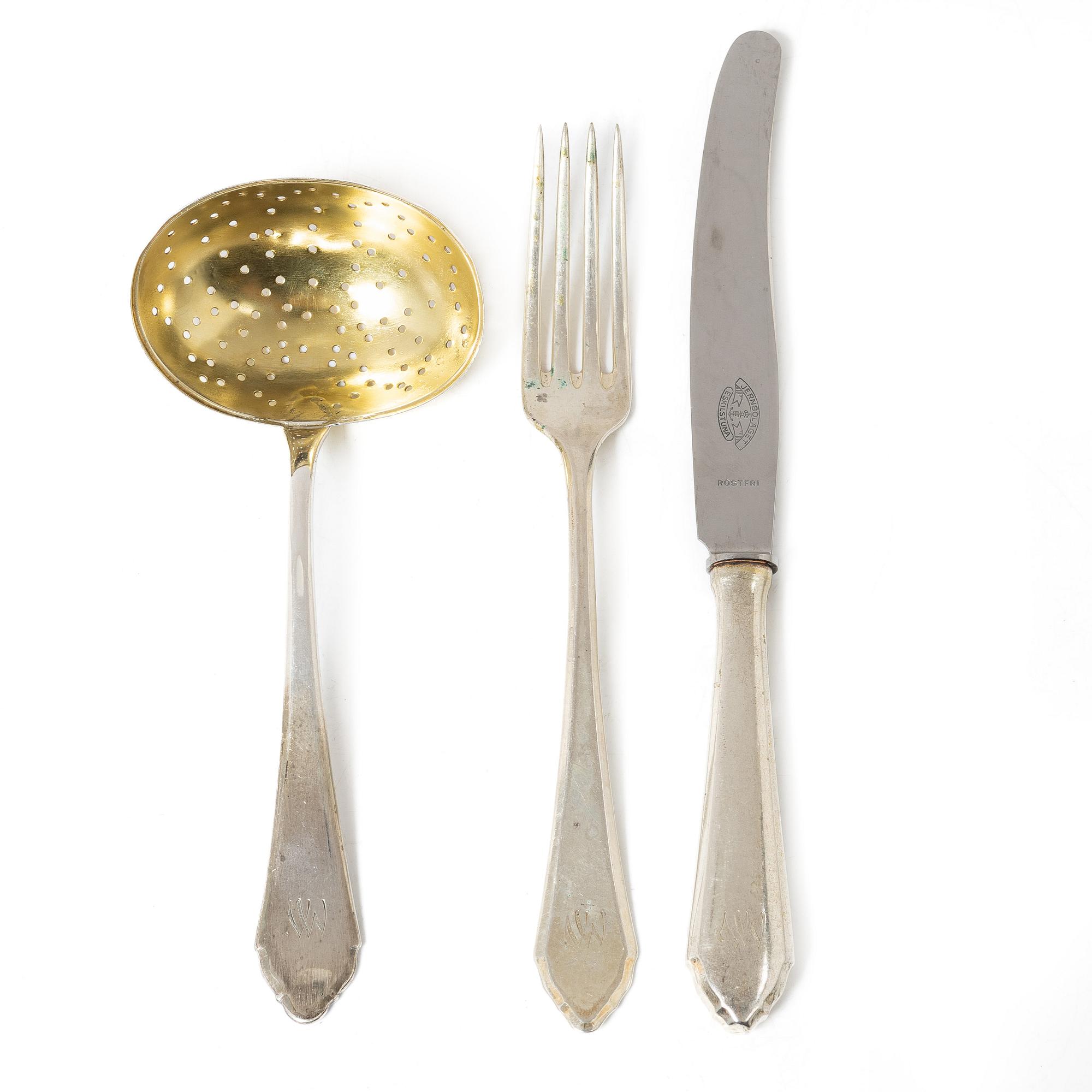 An 18 piece silver cutlery service, including Stehn M B, Halmstad 1926.