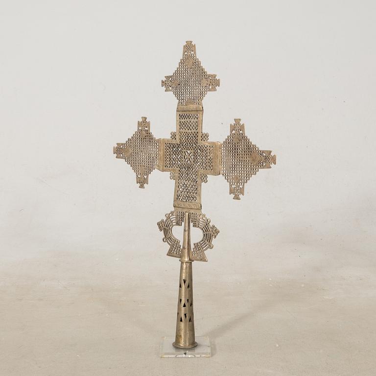 Processional cross, Coptic, Ethiopia first half of the 20th century.
