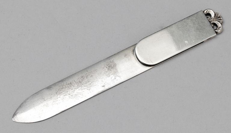 BREVKNIV/BOKMÄRKE, sterling, Wiwen Nilsson, Lund, 1948. Vikt: 29 gram.