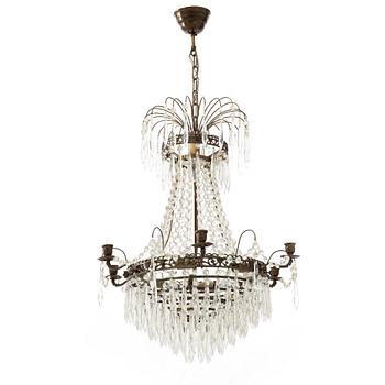 An Empire-style chandelier, circa 1900.
