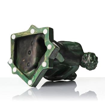 Ivar Johnsson, "Caliban", a glazed ceramic sculpture, Gefle porcelain factory, 1930s.