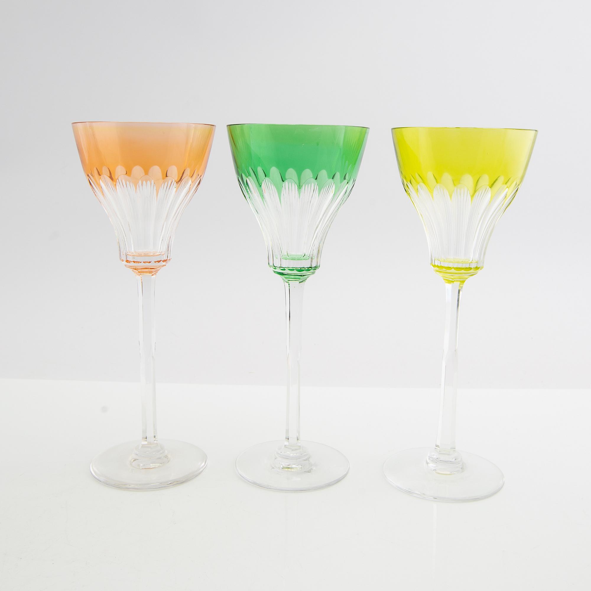 Wine glasses 12 pcs Kosta Boda first half of the 20th century.