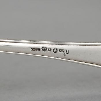SERVERINGSBESTICK, 3 delar, silver, "Svenskspets", bla CG Hallberg och GAB, Stockholm 1912- 24. Vikt ca 179 gram.