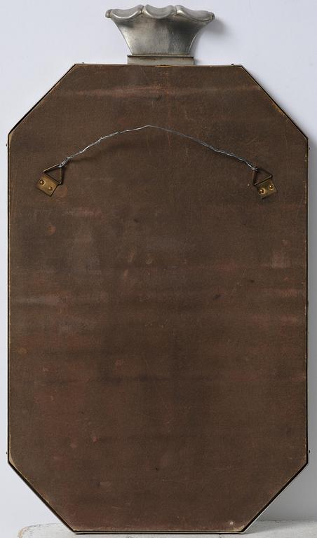 Firma Svenskt Tenn, a pewter wall mirror model "244", Stockholm, 1931.