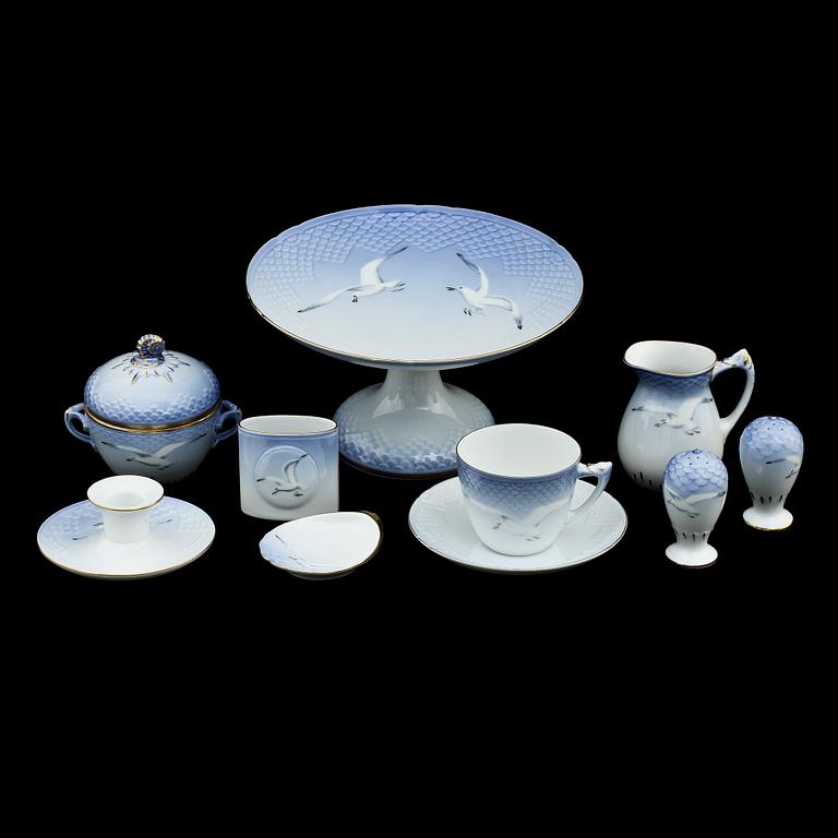 SERVIS, 103 delar, porslin, "Måsen", Bing o Gröndahl.