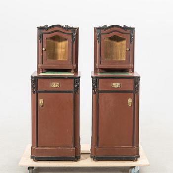 Sängbord ett par Nyrenässans omkring 1900.