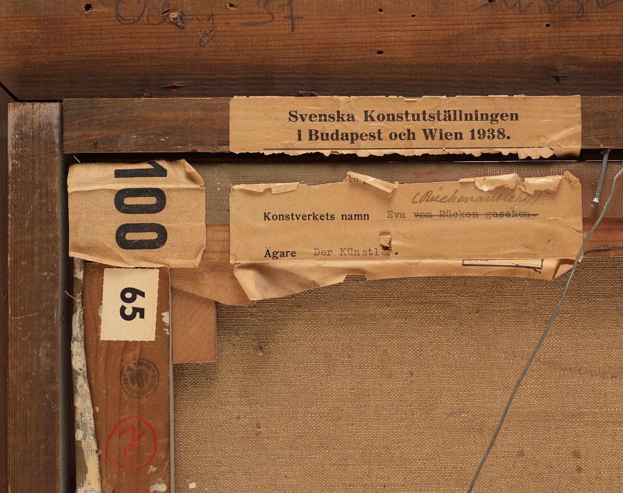 Otte Sköld, "Eva framför staffliet/Eva från ryggen".