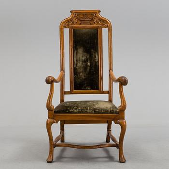 a english baroque chair from the 18th century.