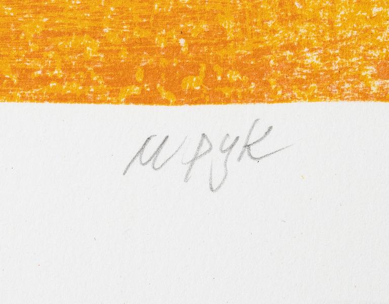 Madeleine Pyk, "Änglabukten", mapp med tre färglitografier.