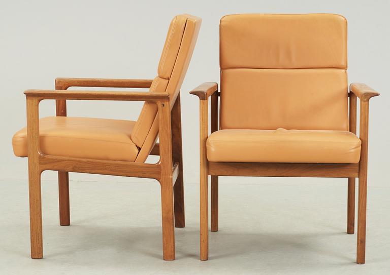 FÅTÖLJER, ett par, Karl-Erik Ekselius, JOC-MÖBLER, 1969.