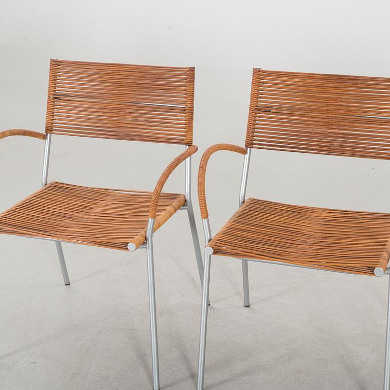 TITO AGNOLI, armchairs 4 , MISS B2 for Pierantonio Bonacina, Italy 1990's.