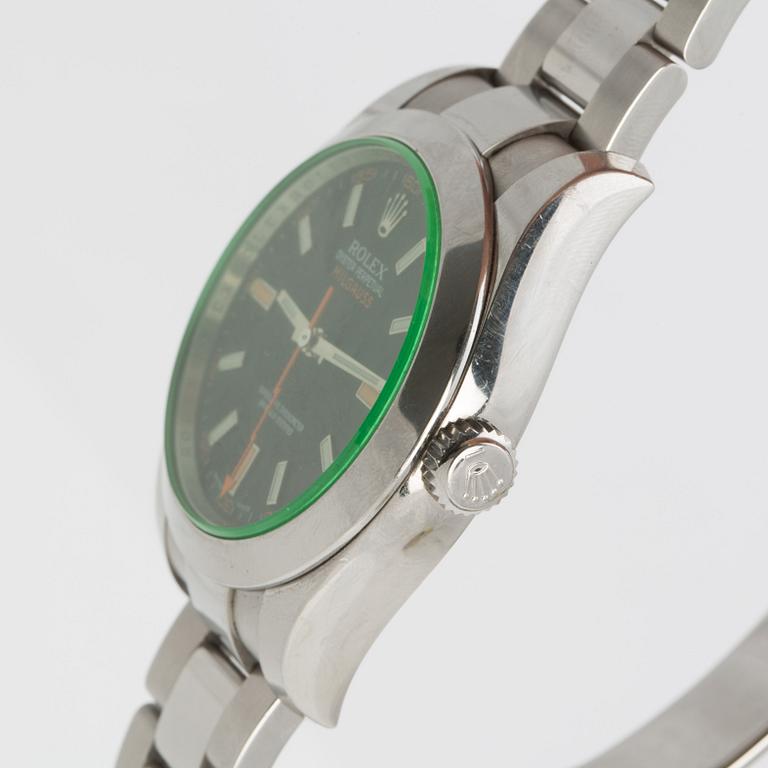 ROLEX, oyster perpetual Milgauss, wrist watch, 40 mm,