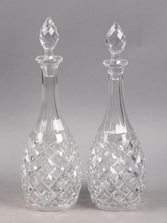 KARAFFER, 2 st, glas, 1900-talets början.