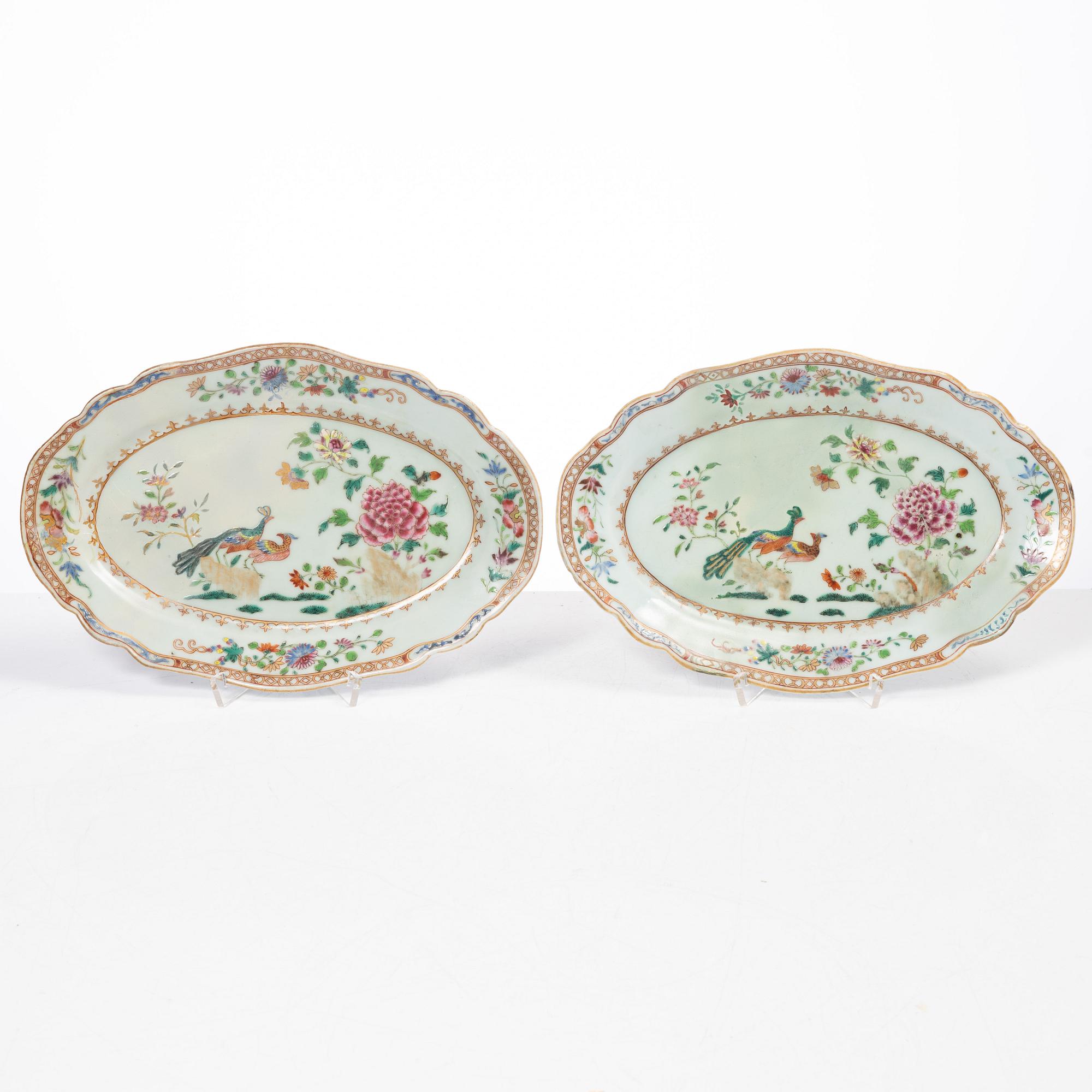 Fat, ett par, porslin, Kina, Qianlong (1736-95).