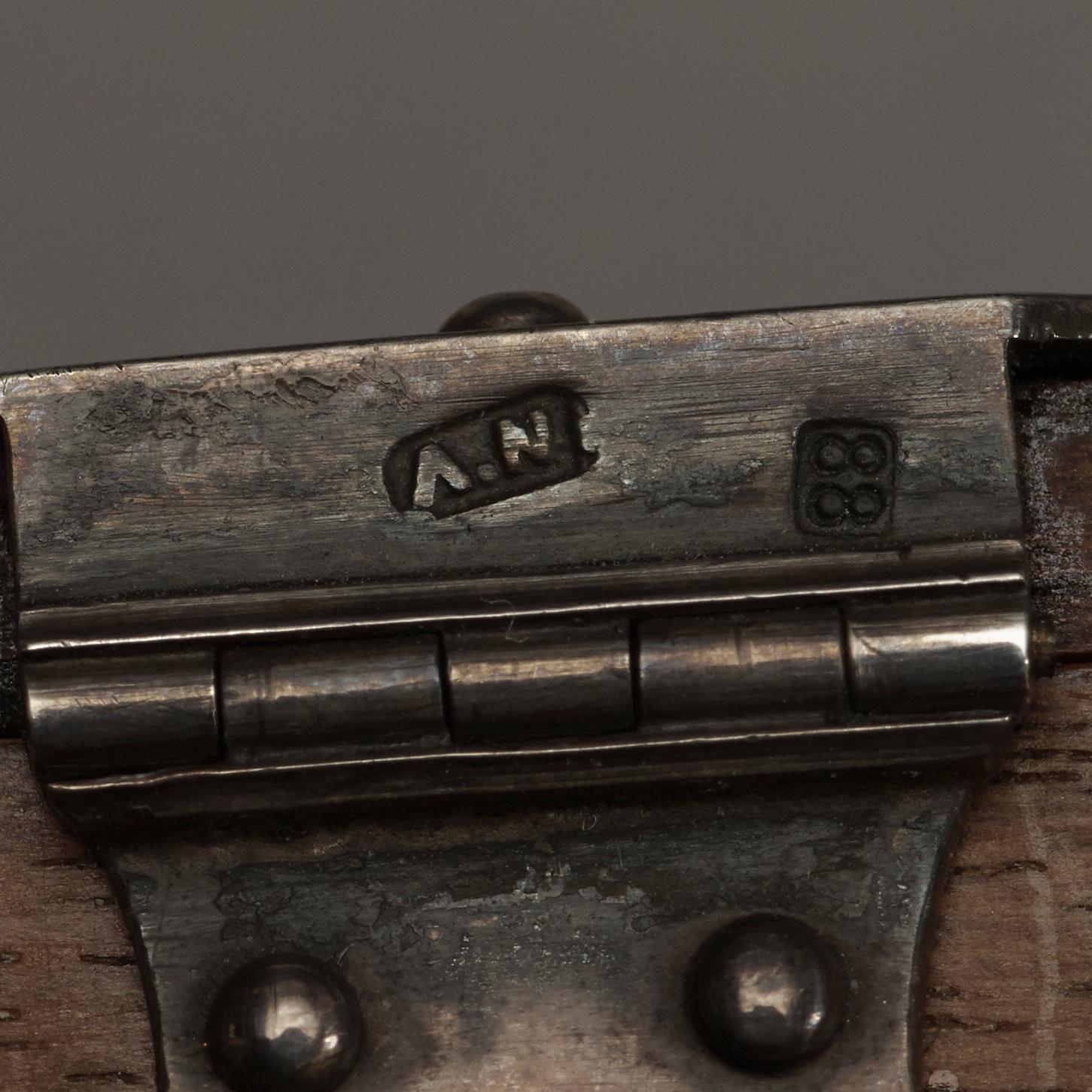 A Fabergé wood and silver casket, work master Anders Nevalainen, St. Petersburg.