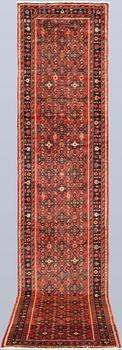 A Hosseinabad runner carpet, 384 x 80 cm.