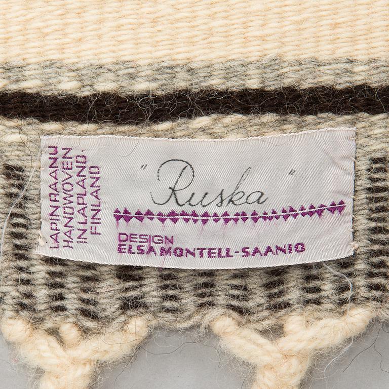 Elsa Montell-Saanio, rana / väggbonad, "Höstfärger" Finland. Ca 164 cm x 42 cm.