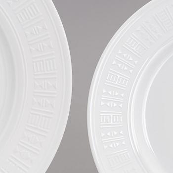 HERMÈS, A 53-piece 'Egee' porcelain tableware set, early 2000s.