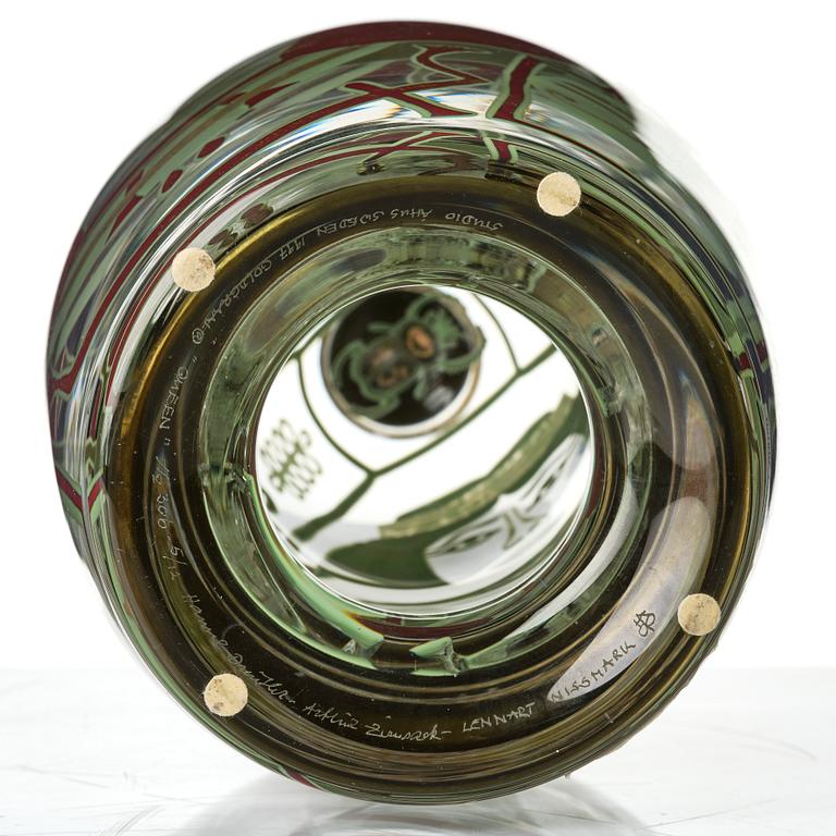 Hanne Dreutler, skulptur, glas, "Queen", numrerad 30b 5/12, Studio Åhus, 1997.