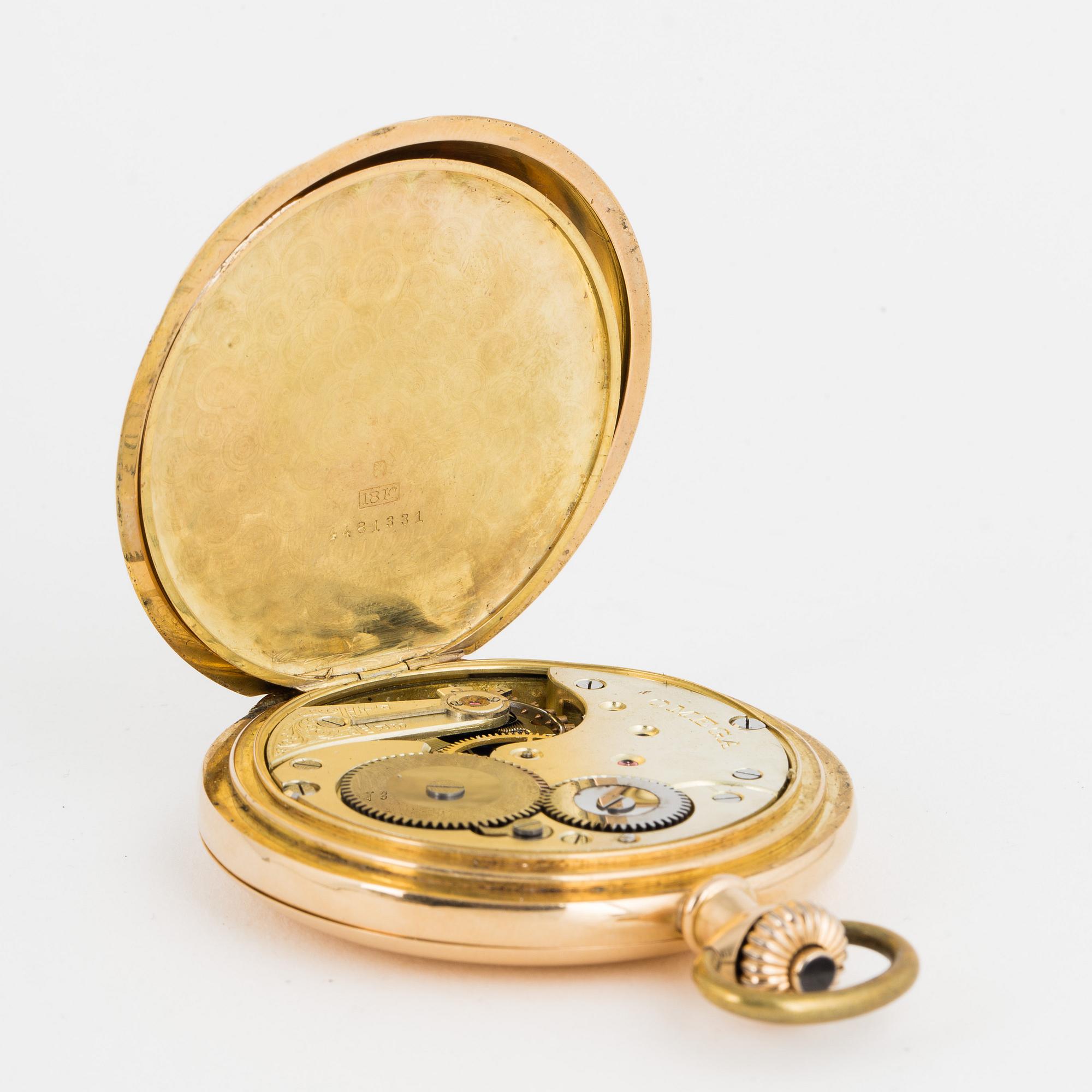 OMEGA, pocket watch, hunter, 54 mm.